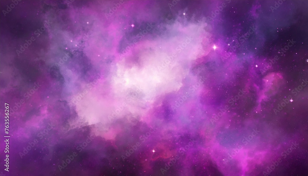 bright purple cosmic background with nebula and stardust