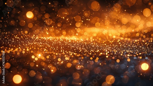 Sparkling Silver and Gold Abstract Background with Sharp Focus Generative AI
