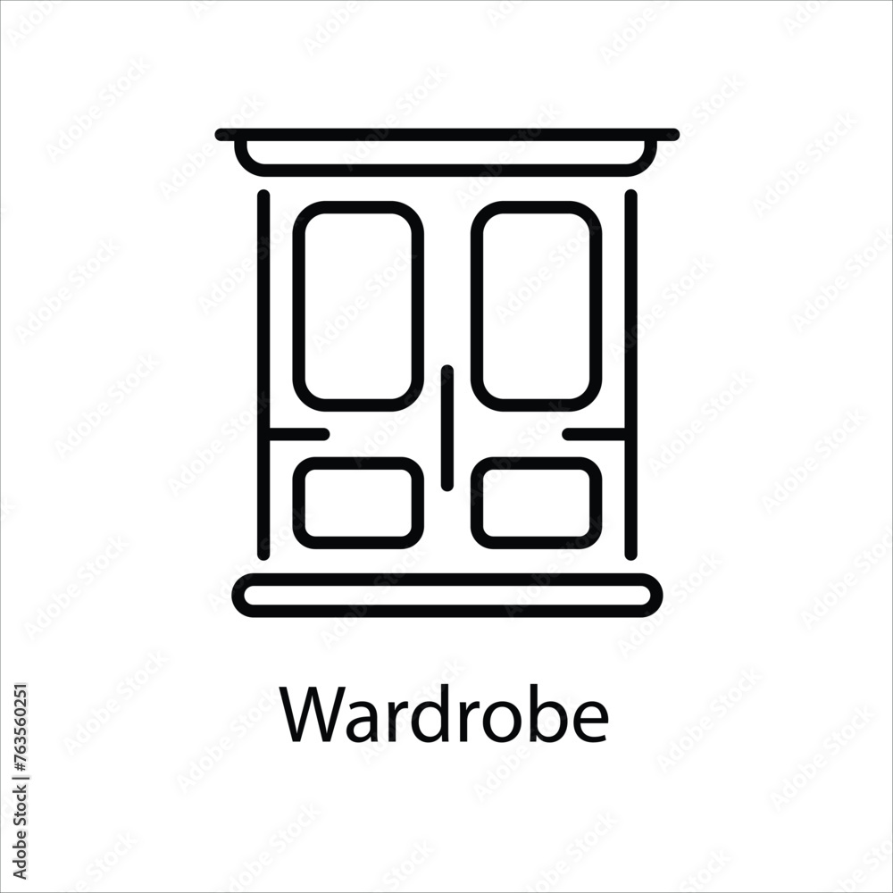 Wardrobe vector icon Wardrobe vector icon