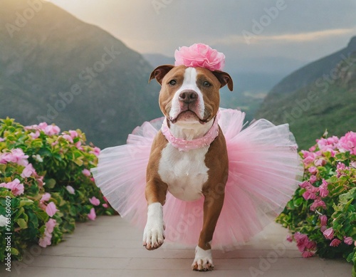 Pawsitively Adorable: Pitbull Ballerina Dazzles in Pink Tutu Dance Routine