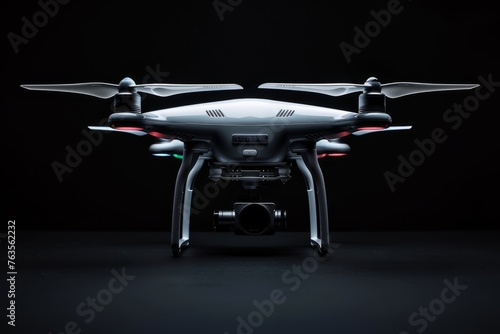 Close-up of a DJROX drone showcasing its aerodynamic design and advanced functionalities for aerial photography or surveillance