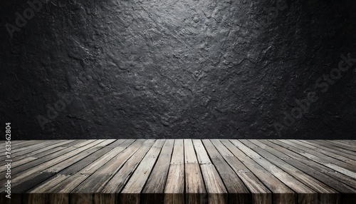 black background floor texture interior and exterior stone wall blank for design