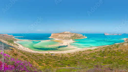 A view of Balos Beach in Crete, Greece 