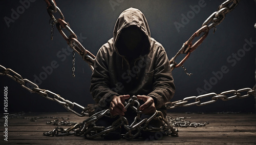 Freedom person broken chains