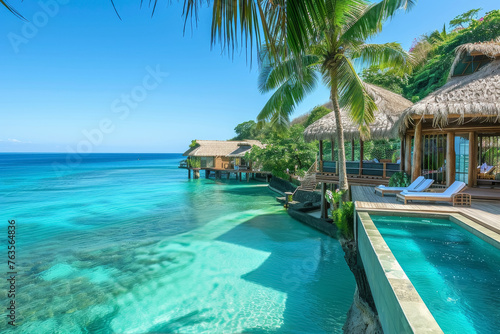 Tropical Resort Paradise with Ocean Views © spyrakot