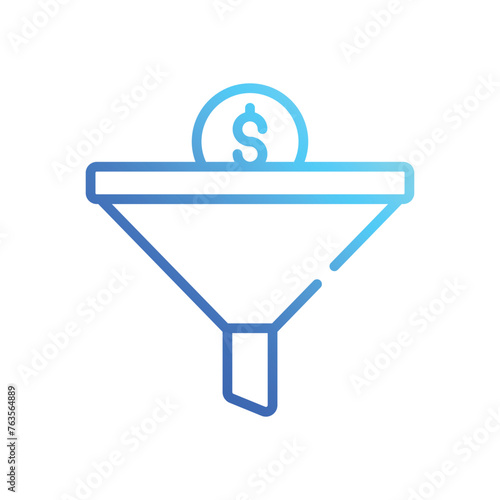 Sales Funnel icon design vector illustration photo