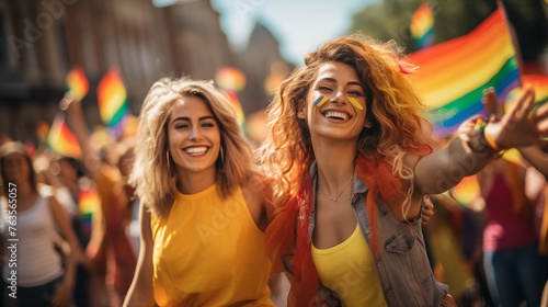 Wallpaper Mural Joyful Crowd Celebrating at Pride Parade Torontodigital.ca