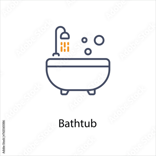 Bathtub  vector icon