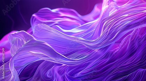 An abstract extravaganza of flowing neon waves in purple, creating a vibrant and dynamic backdrop that pulsates with energy