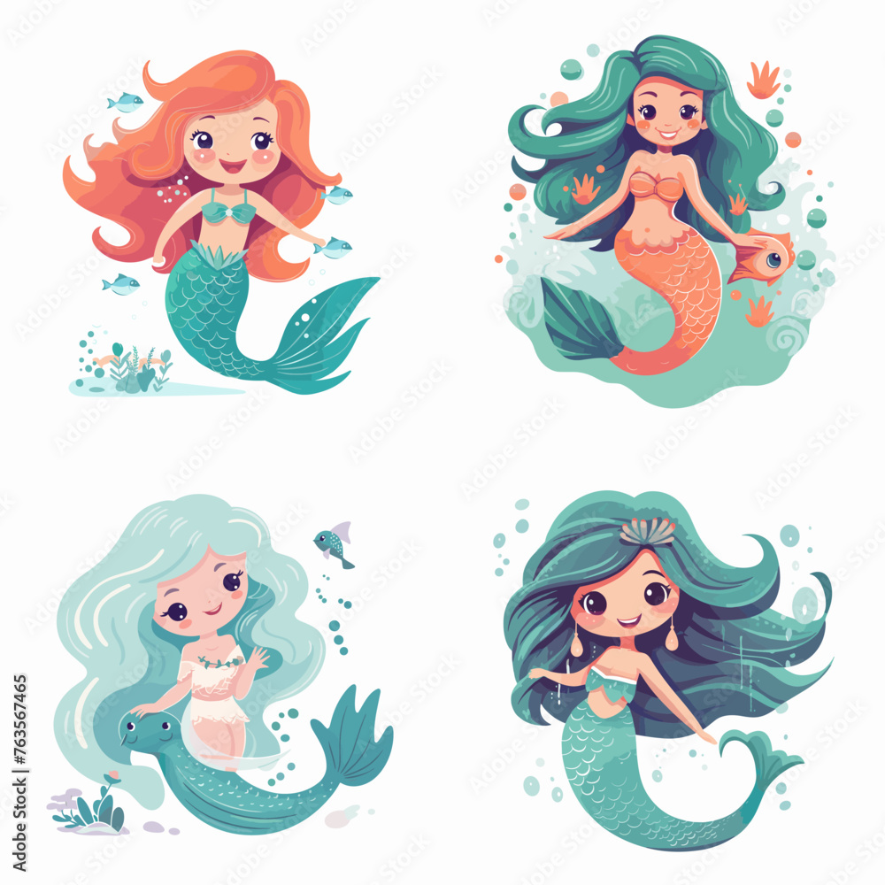 Lovely mermaid children artworks wallpapers Lovely mermaid children artworks wallpapers