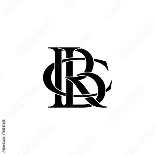 brc lettering initial monogram logo design