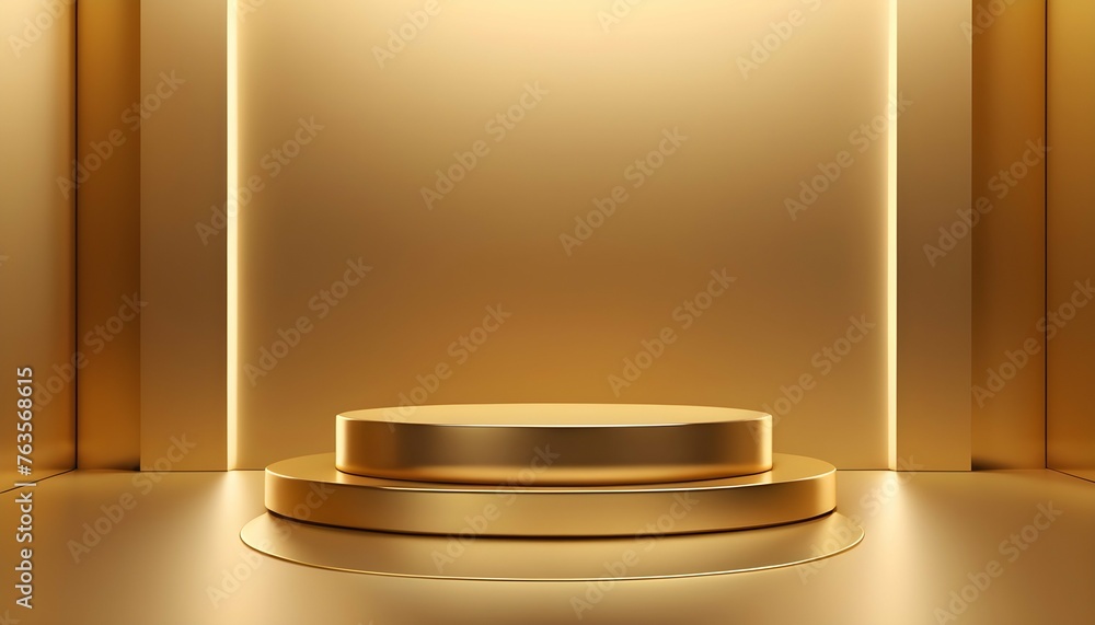 3D podium gold. Background for cosmetics. Background for the product. Background for banner. Background for advertising 3D podium gold. Background for cosmetics. Background for the product. Background for banner. Background for advertising