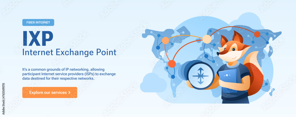 IXP Internet Exchange Point Ad Banner - Network Infrastructure and Global Internet Connection, Fox IXP Internet Exchange Point Ad Banner - Network Infrastructure and Global Internet Connection, Fox