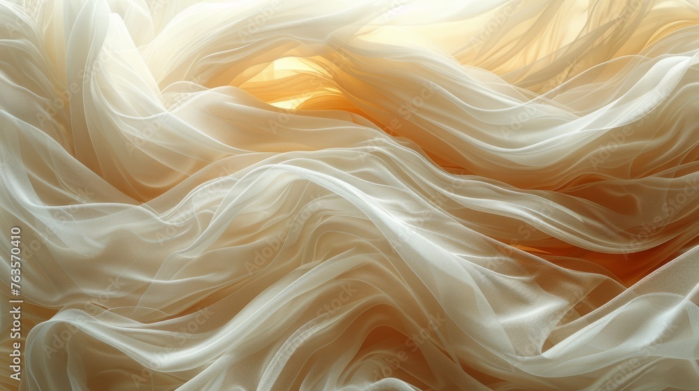 a close up of a white fabric with a yellow light in the middle of the image in the middle of the image. a close up of a white fabric with a yellow light in the middle of the image in the middle of the image.