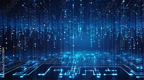Future Technology Digital Data Network Connection, Digital Cloud Computing Cyber Security, Abstract digital particles point, Digital cyberspace, Technology digital connection. Future background concep