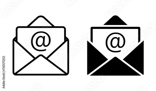 Mail envelope icon vector on isolated background. Symbols of email flat vector 10 EPS.