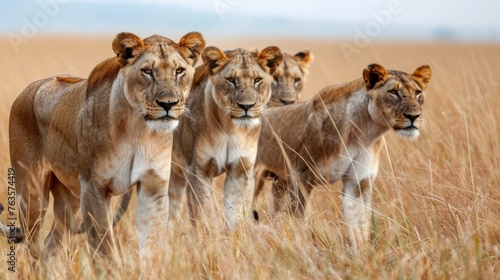 Lionesses in the Serengeti National Park  Tanzania