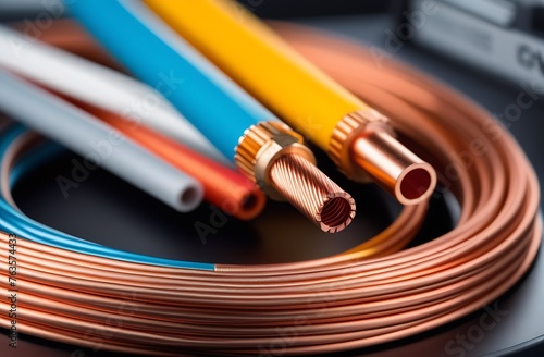Production of multi-threaded copper cabels with connecting elements