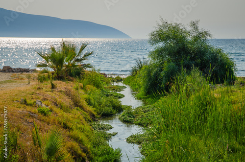 Beautiful summer sea landscape in Vlora, Albania
