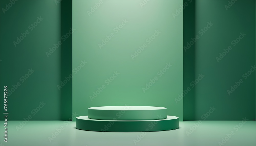 3D podium green. Background for cosmetics. Background for the product. Background for banner. Background for advertising 3D podium green. Background for cosmetics. Background for the product. Background for banner. Background for advertising