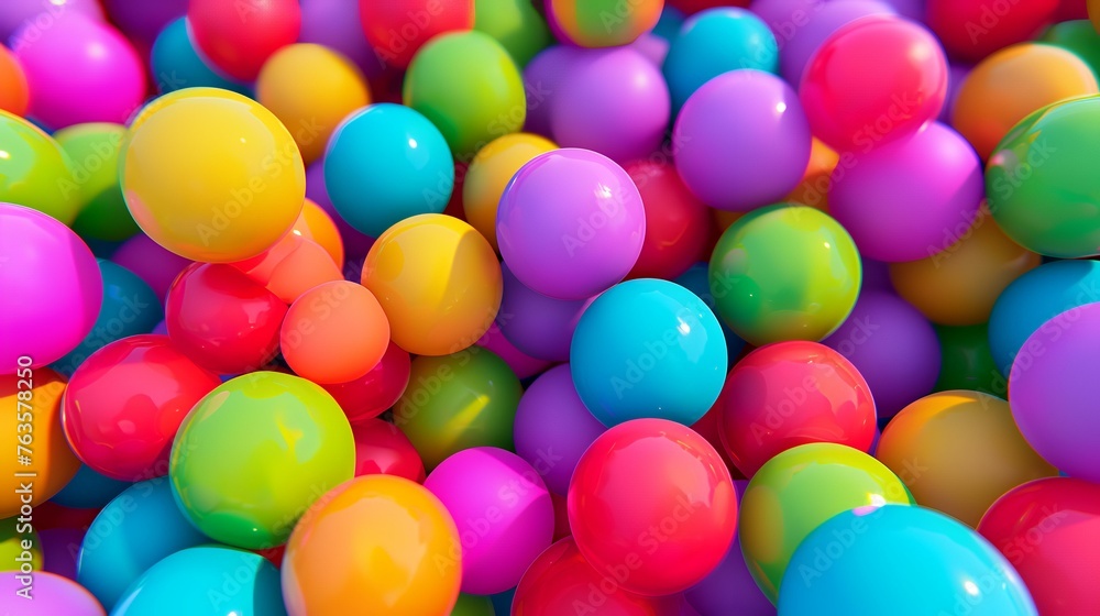 colorful plastic balls in the playground, close-up, background colorful plastic balls in the playground, close-up, background