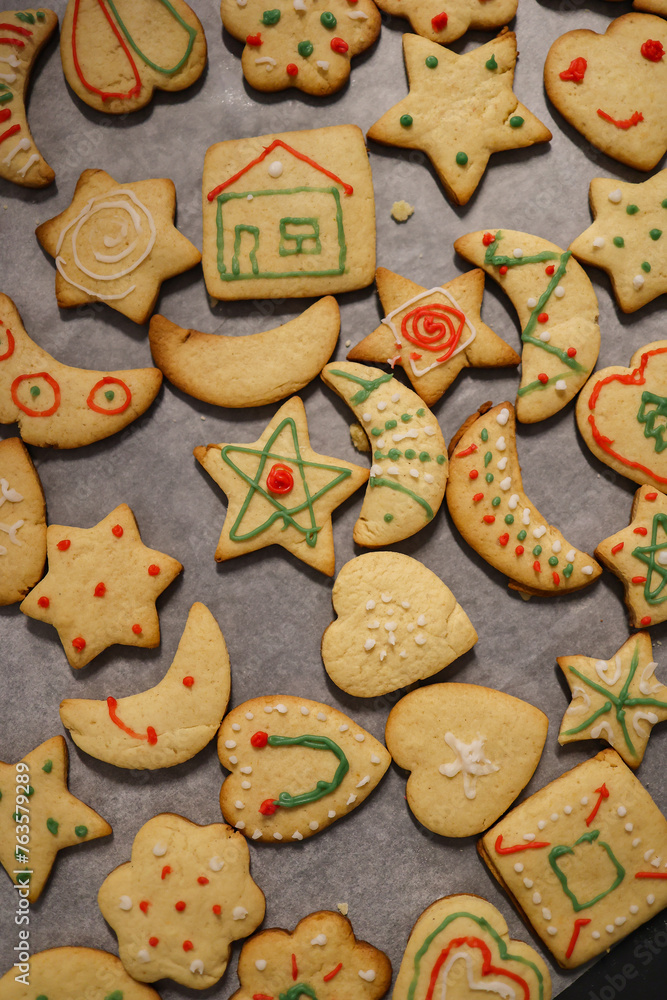 gingerbread cookies on a table