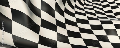 Seamless pattern of a black and white checkered flag, symbolizing finish line