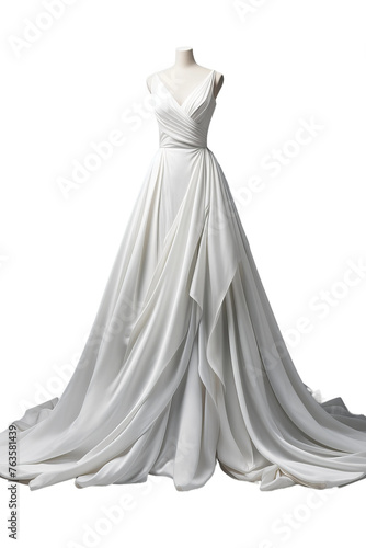 wedding dress isolated on white