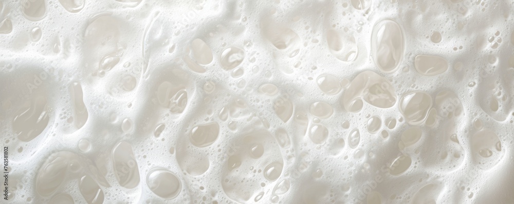 Close-up of white soap foam texture Close-up of white soap foam texture