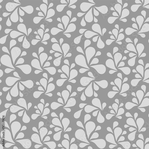 Seamless pattern with monograms on a gray background