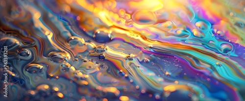 Colorful Abstract Liquid Surface