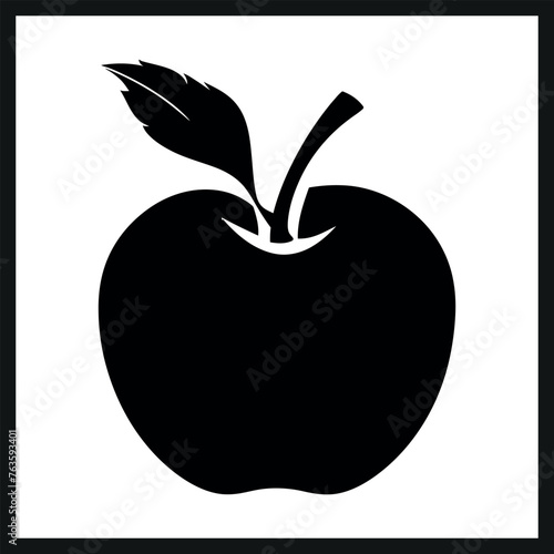 apple silhouette clipart on a white background