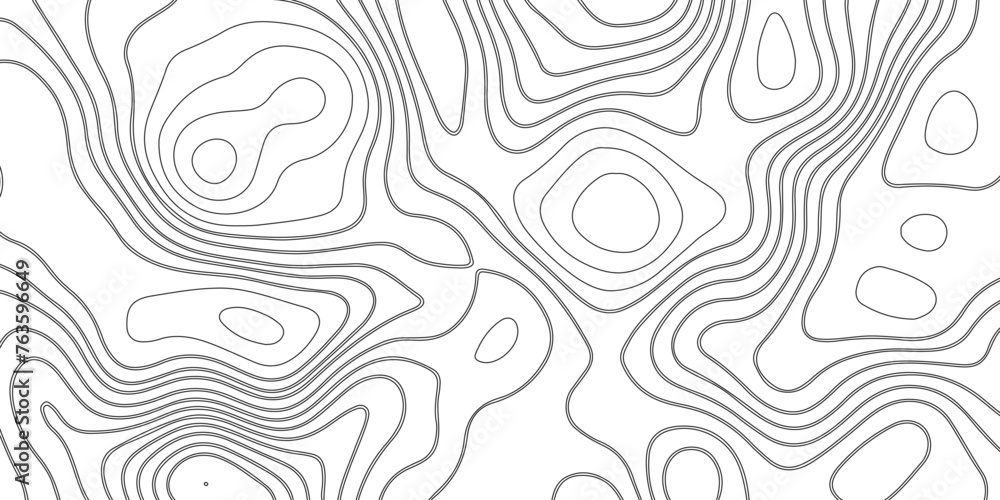 Topographic gradient line map. Abstract circle lines background. Abstract blank detailed topographic contour map. Background of the topographic map. Line topography map contour background.