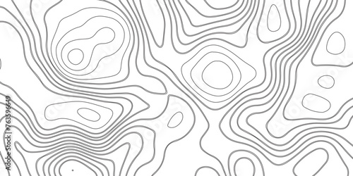 Topographic gradient line map. Abstract circle lines background. Abstract blank detailed topographic contour map. Background of the topographic map. Line topography map contour background. photo