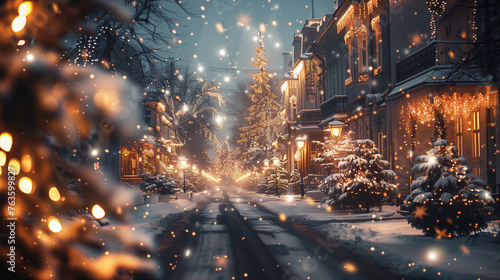 christmas tree with snow © Alona