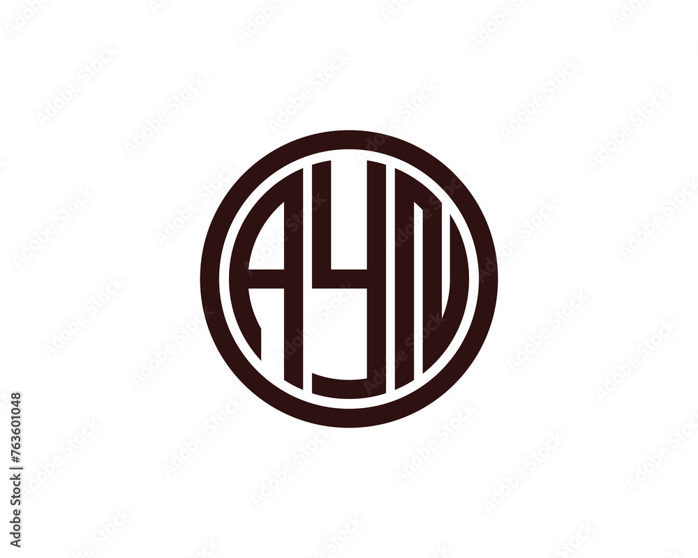 Fototapeta premium AYN Logo design vector template