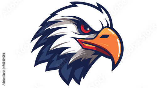 Mascot stylized eagle head. flat vector illustratio