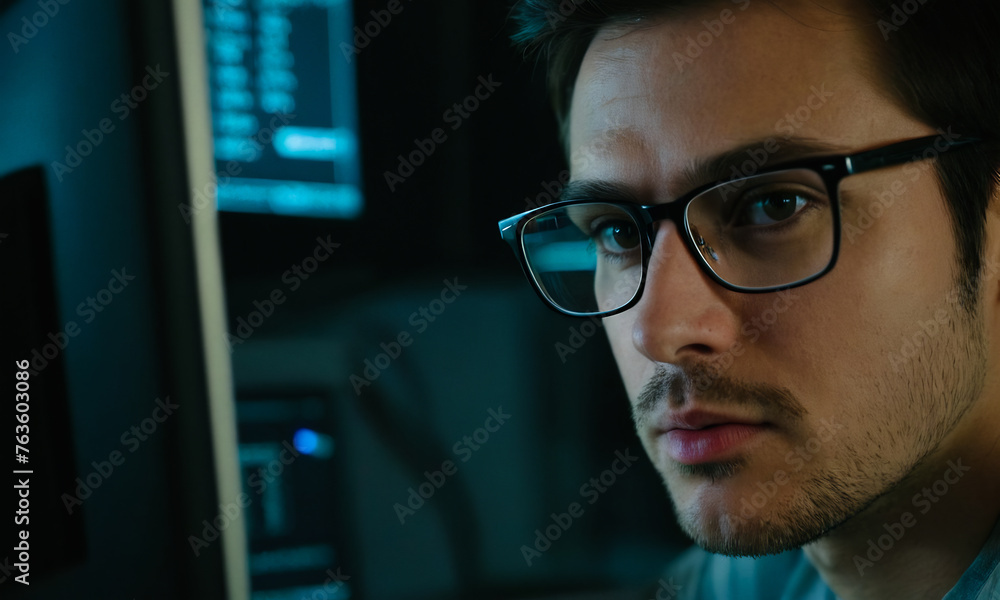 hacker with computer, cybercrime, cyberattack, hacker sits in a dark room hacker with computer, cybercrime, cyberattack, hacker sits in a dark room