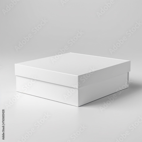 A white box with a white lid