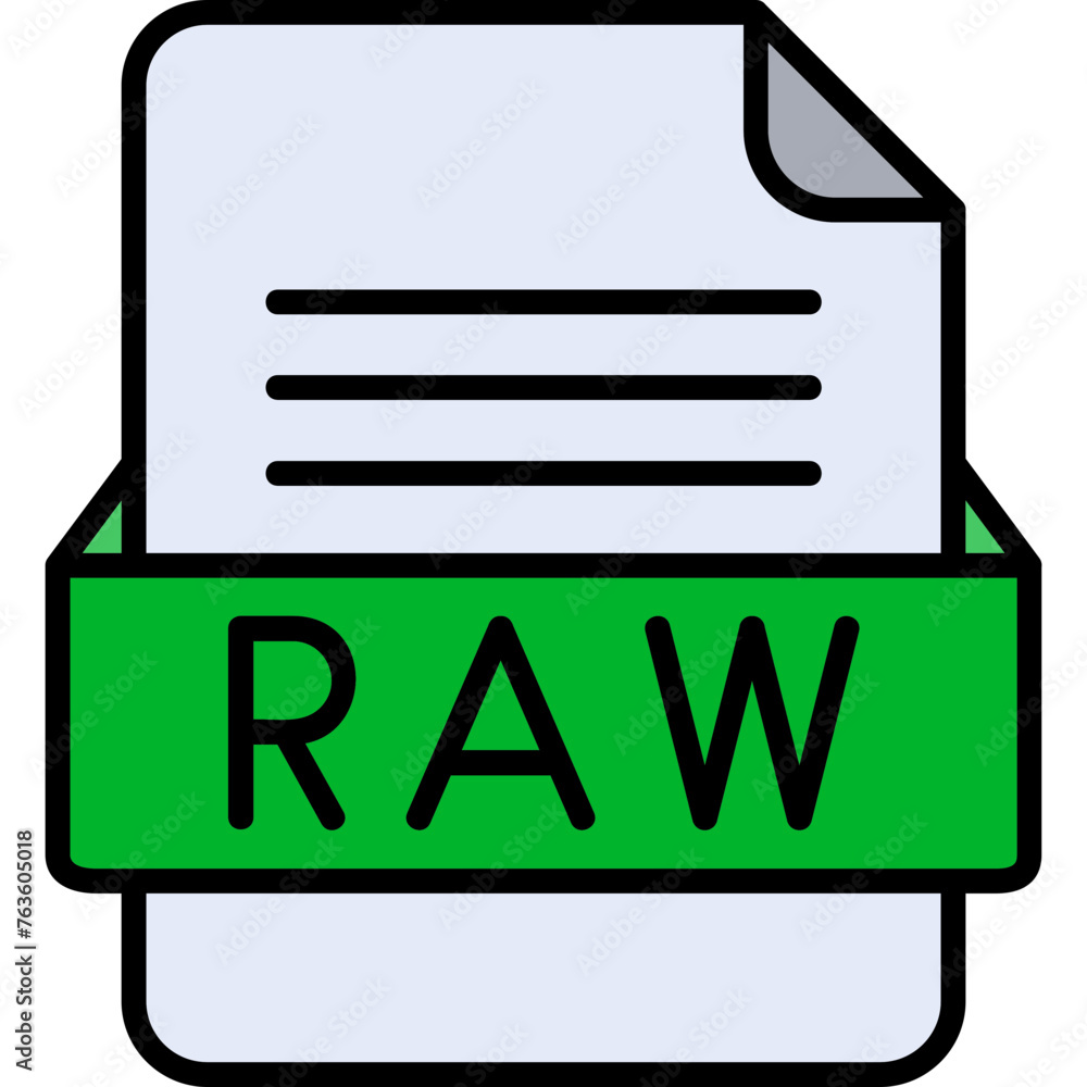RAW File Format Vector Icon Design RAW File Format Vector Icon Design