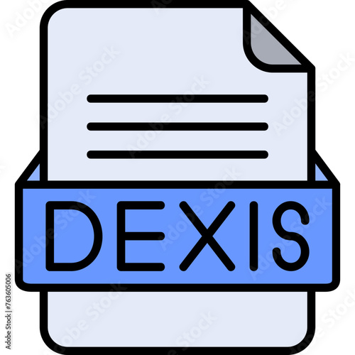 DEXIS File Format Vector Icon Design