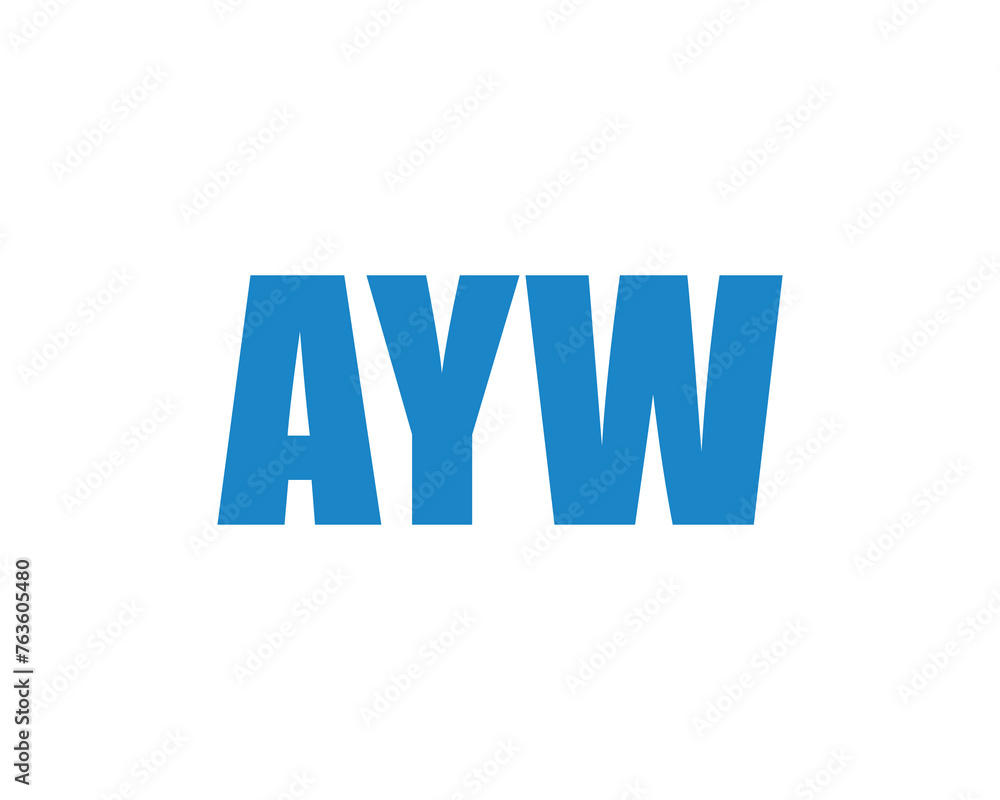 Obraz premium AYW logo design vector template