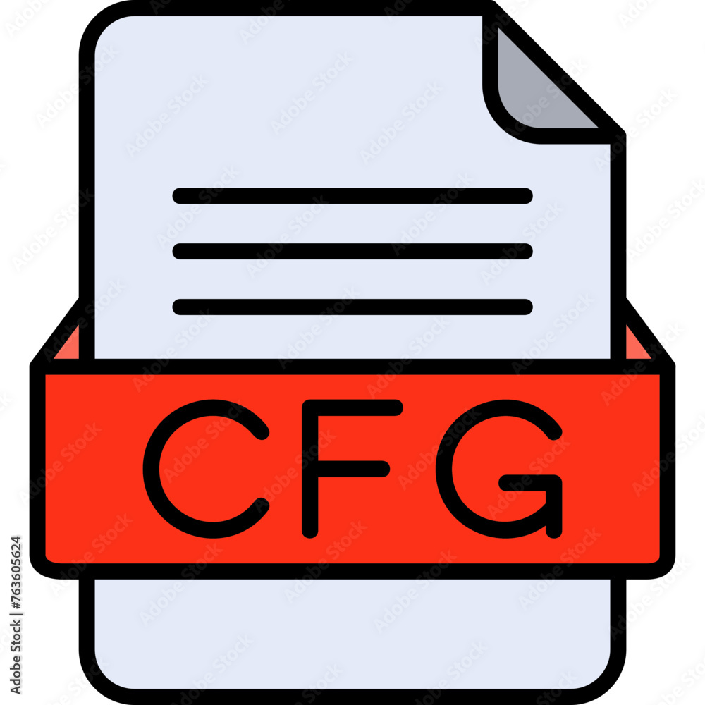 CFG File Format Vector Icon Design CFG File Format Vector Icon Design