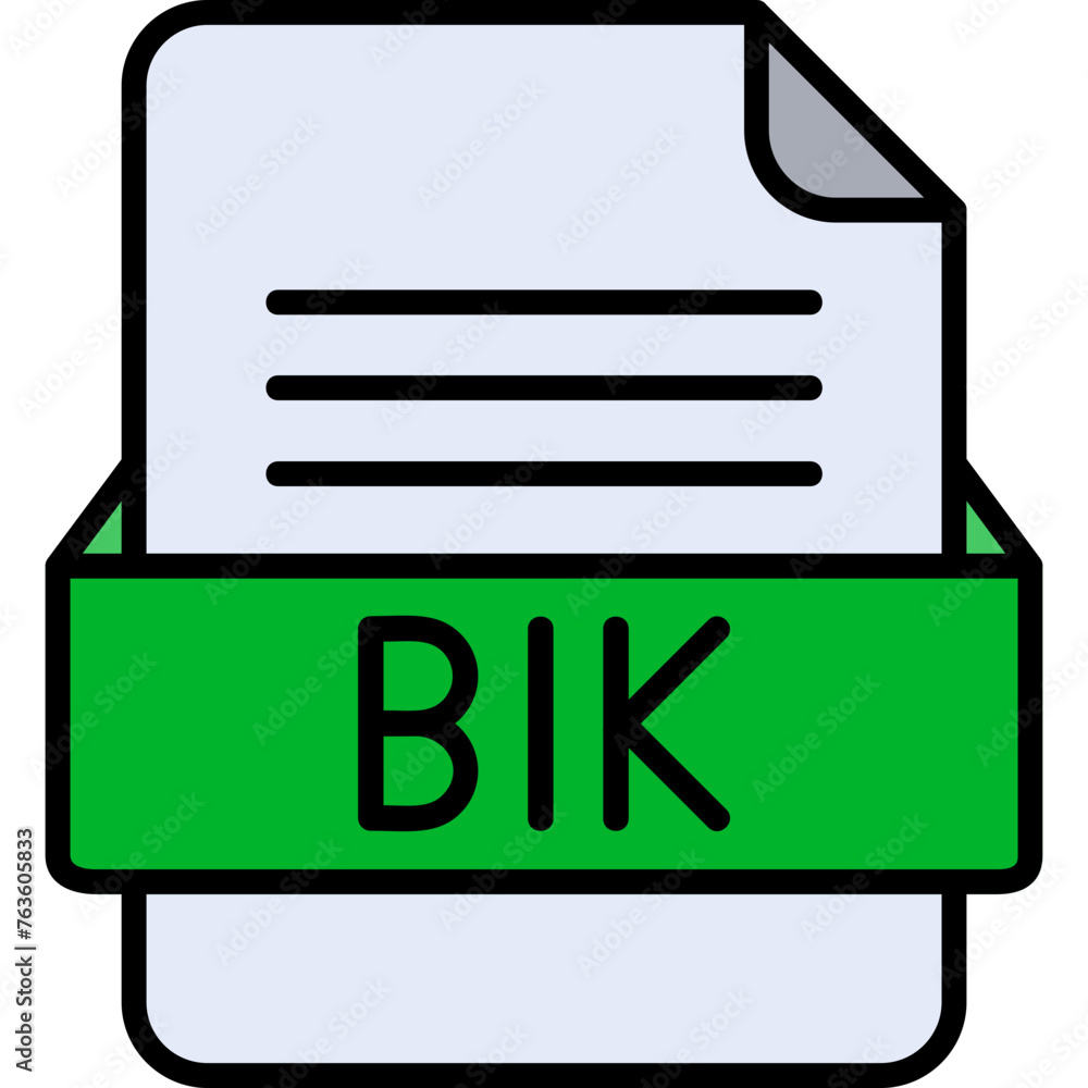 BIK File Format Vector Icon Design BIK File Format Vector Icon Design