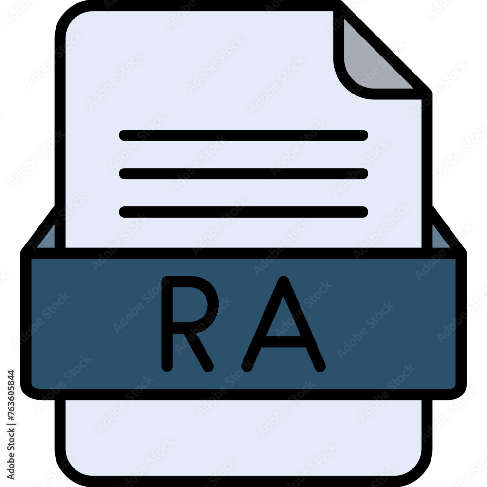 RA File Format Vector Icon Design RA File Format Vector Icon Design