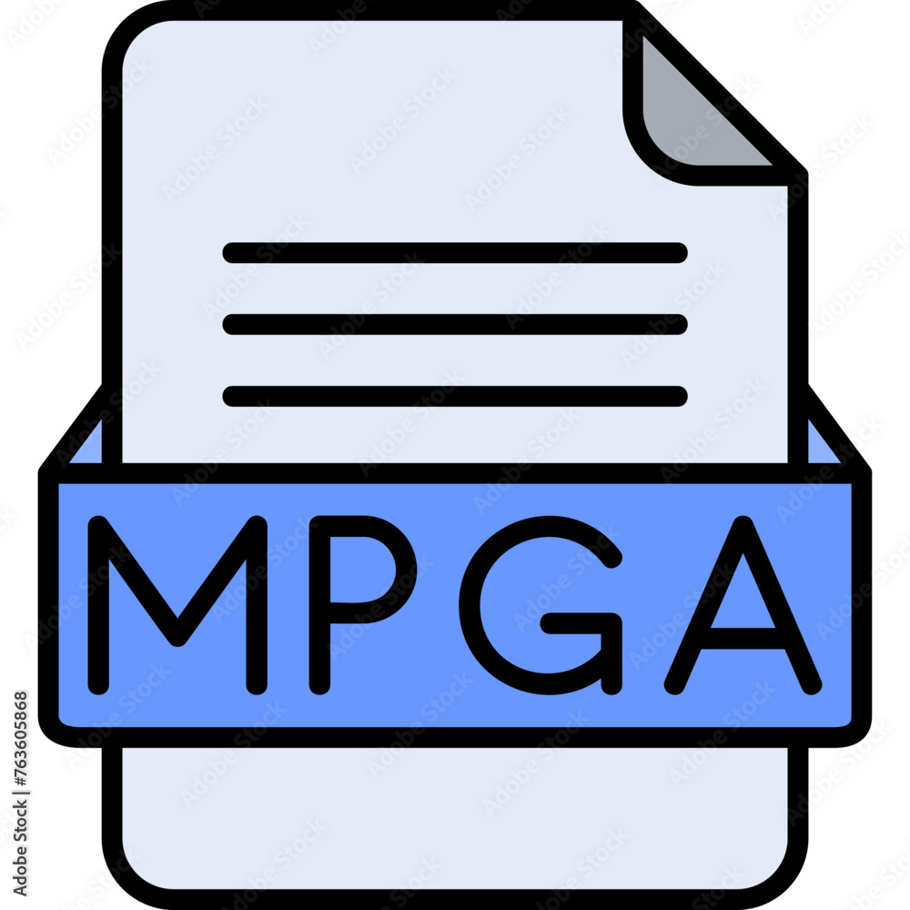 MPGA File Format Vector Icon Design MPGA File Format Vector Icon Design