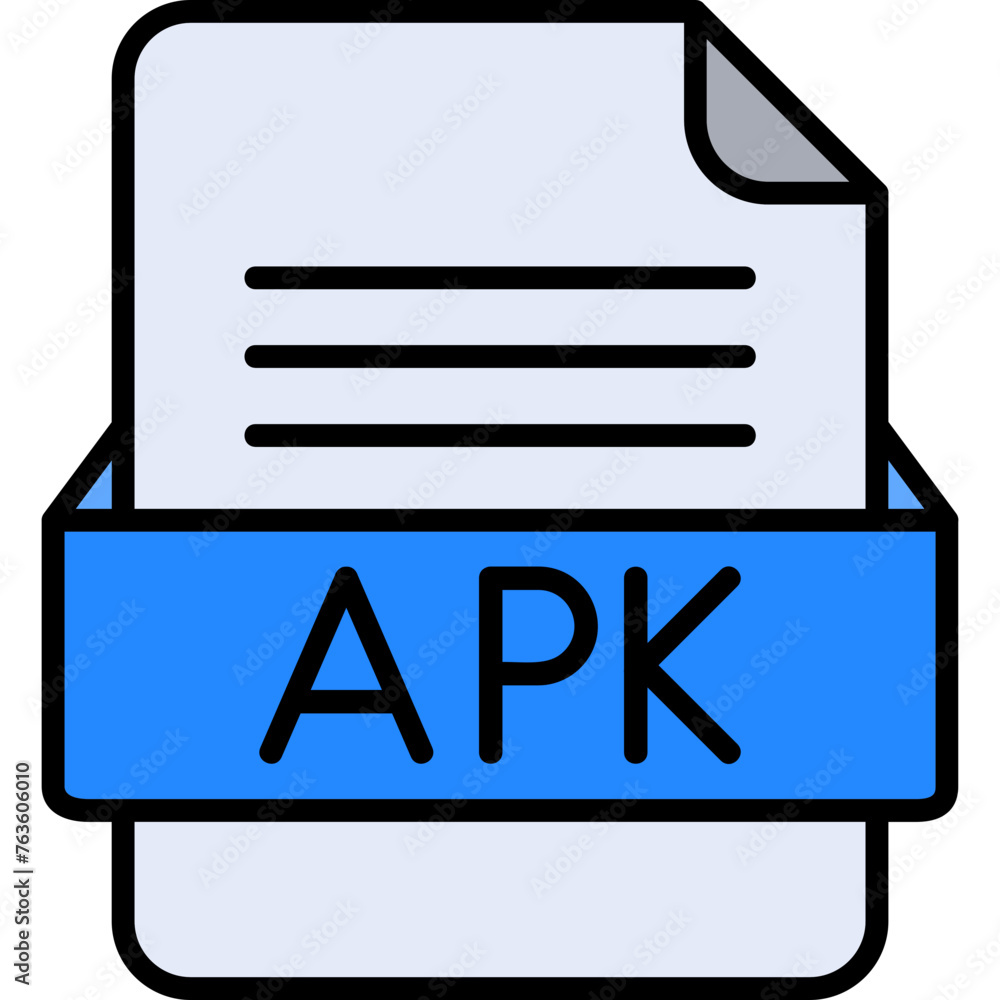 APK File Format Vector Icon Design APK File Format Vector Icon Design