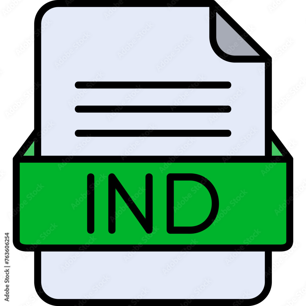 IND File Format Vector Icon Design IND File Format Vector Icon Design