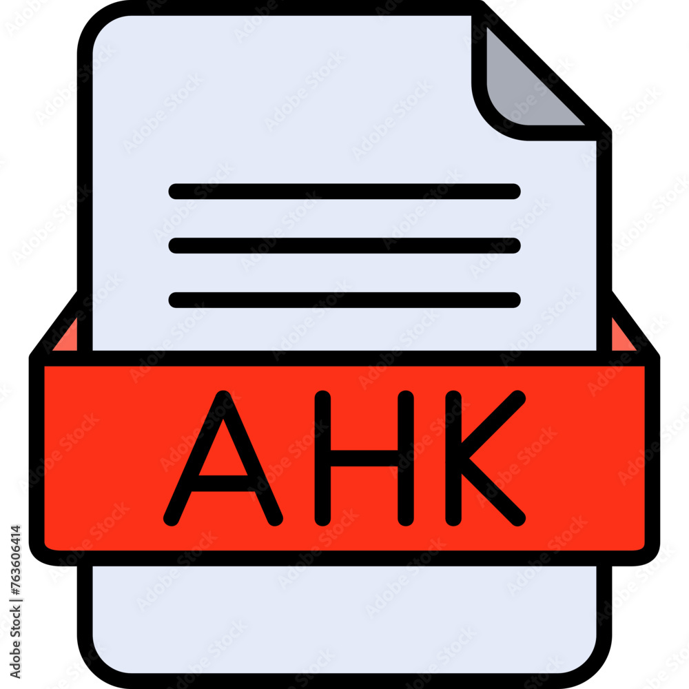 AHK File Format Vector Icon Design AHK File Format Vector Icon Design
