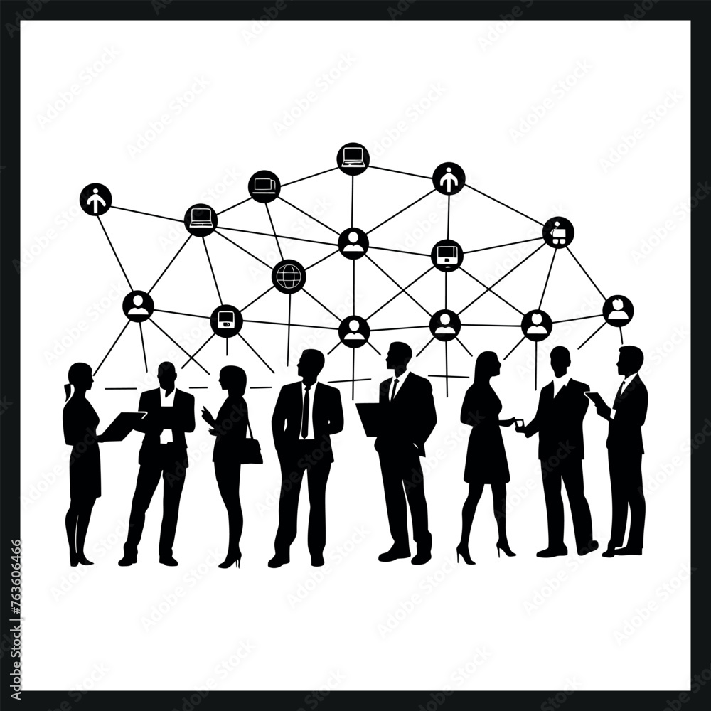 Business Networking Silhouette Business Networking Silhouette